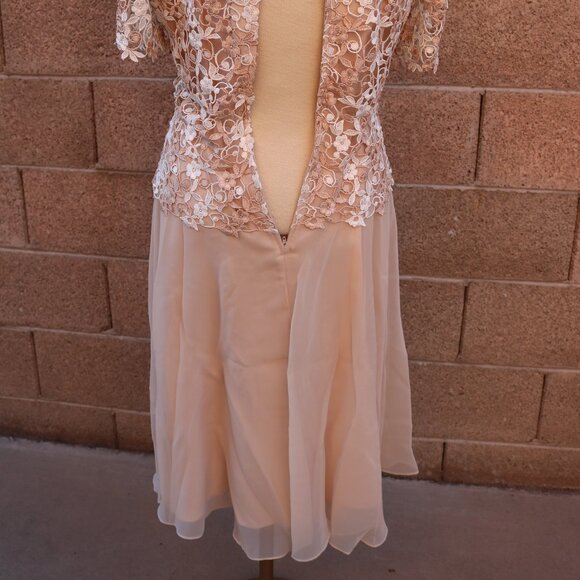 Women's Karen Miller Dress Lace Bodice & Chiffon Dress - Picture 3 of 16